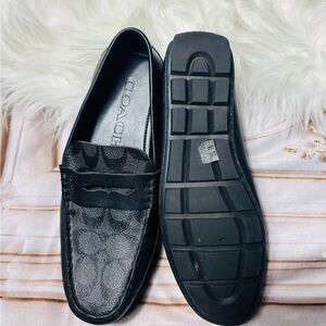 Coach Black Men’s Signature Penny Loafers